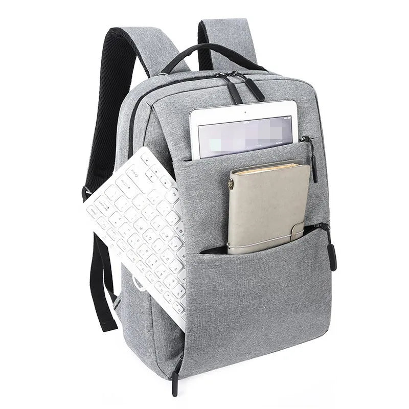 Men's Business Backpack USB Charge Laptop Backpack Waterproof Travel