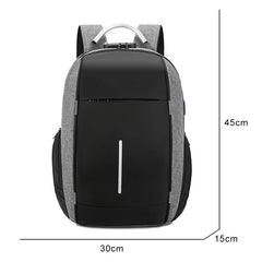 Men's Multifunctional USB Charging Notebook Bag 15.6 Inch Waterproof Backpack