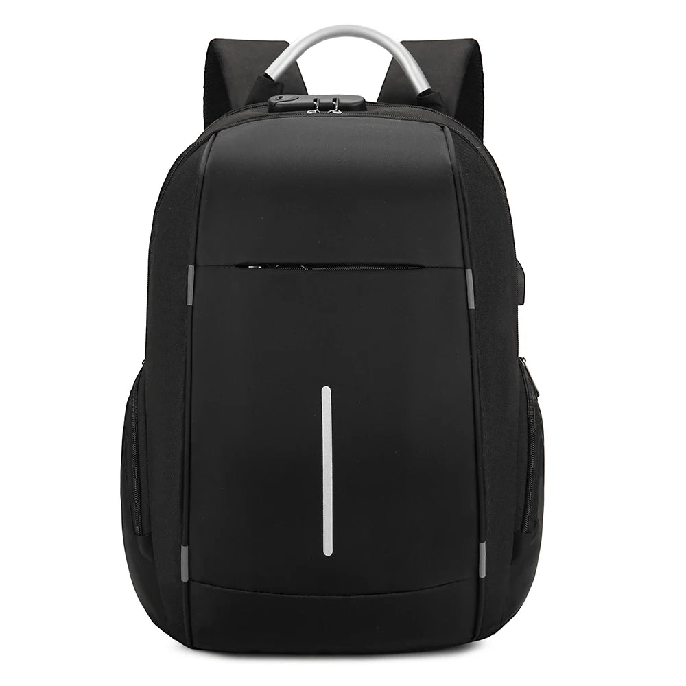Men's Multifunctional USB Charging Notebook Bag 15.6 Inch Waterproof Backpack
