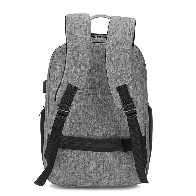 Men's Multifunctional USB Charging Notebook Bag 15.6 Inch Waterproof Backpack