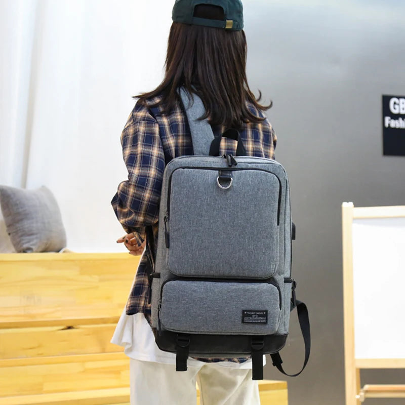 Men's Backpack Casual Business Laptop Backpack Male USB Socket
