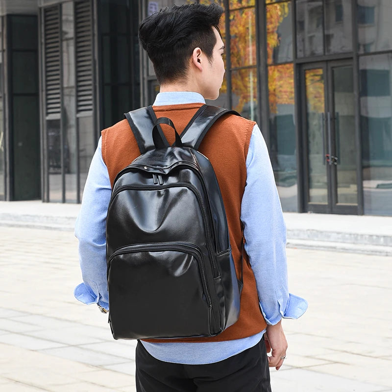 Men's Business Laptop Backpack 15.6 Inch Waterproof College Schoolbag