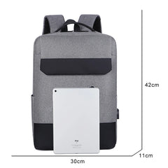 Men's USB Charging Laptop Backpack Large Capacity Waterproof Rucksack