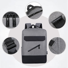 Men's USB Charging Laptop Backpack Large Capacity Waterproof Rucksack