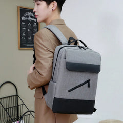 Men's USB Charging Laptop Backpack Large Capacity Waterproof Rucksack
