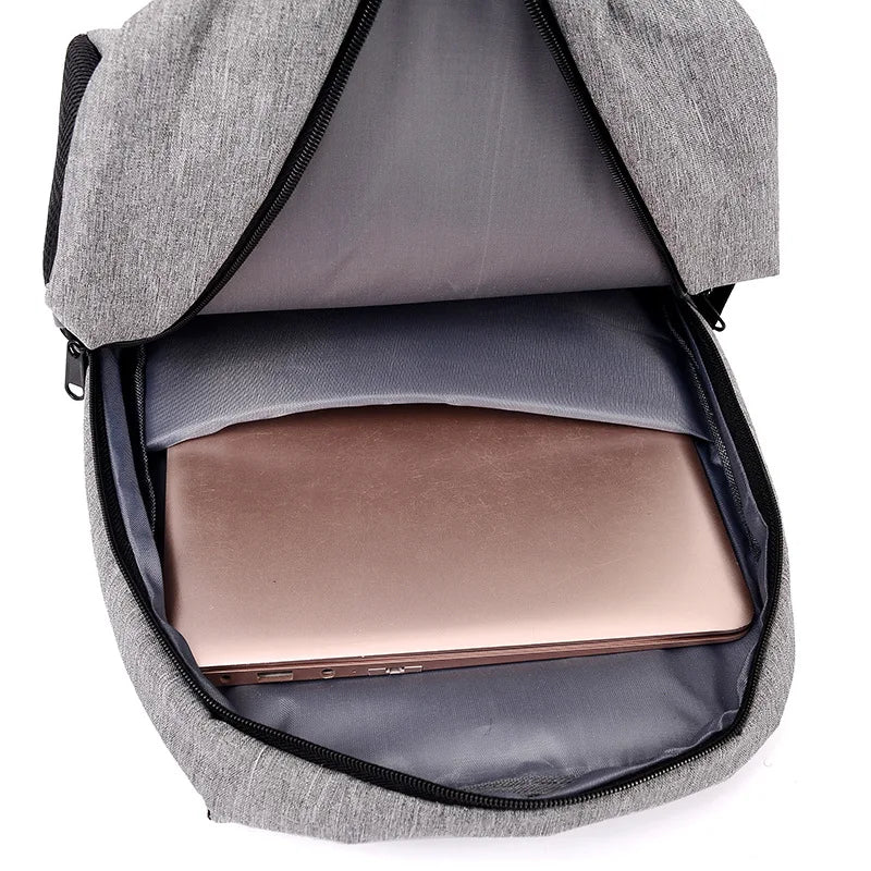 Men's Backpack School Business Laptop USB Charging Bagpack