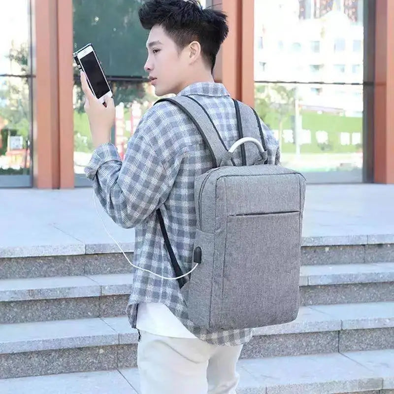 Men's Backpack Travel Business Trip Laptop USB Charging Interface Outside Bag