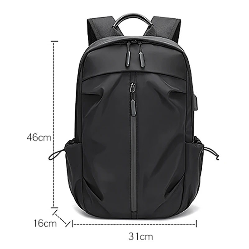 Men's USB Business Backpack Waterproof Laptop Rucksack