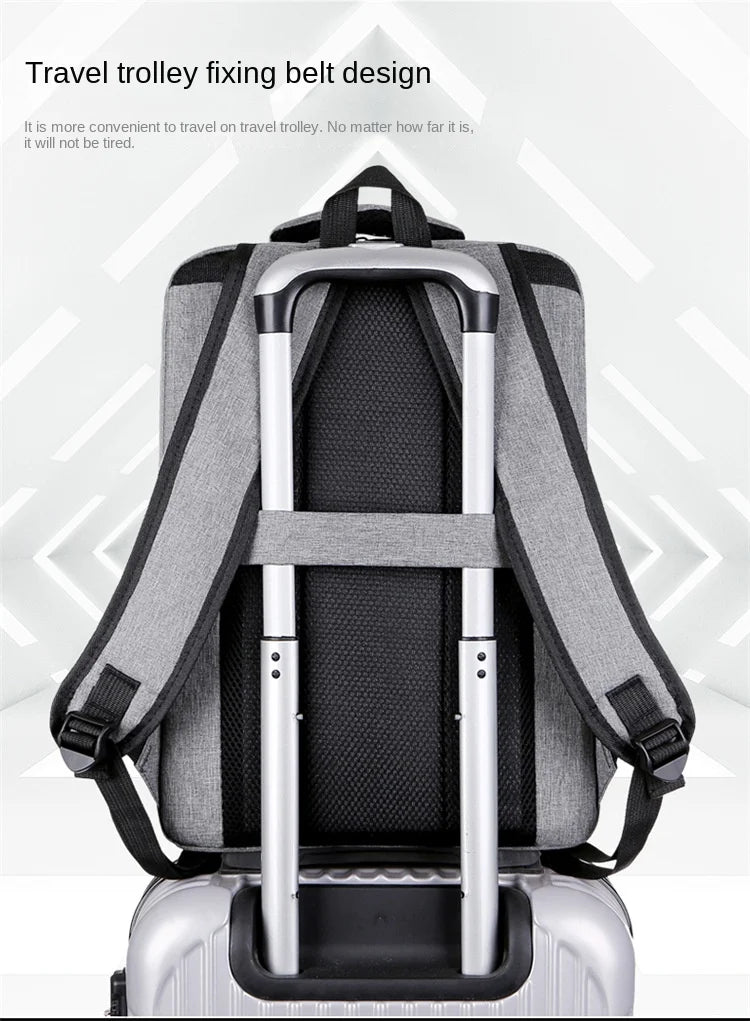 Men's USB Charging Backpack Waterproof Rucksack