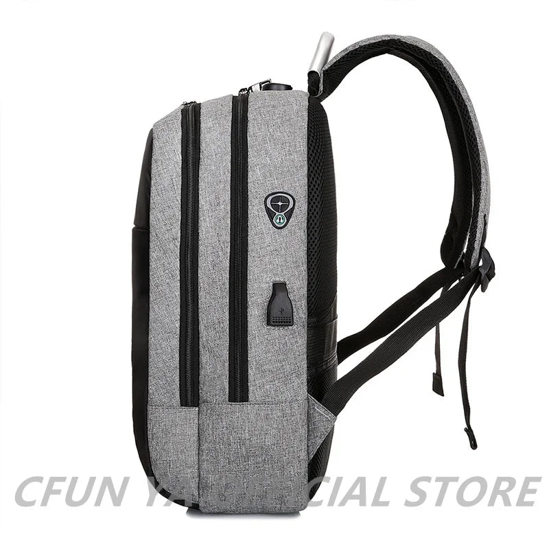 Men's 15.6 Inch Laptop Backpack USB Charging Large School Travel Daypack