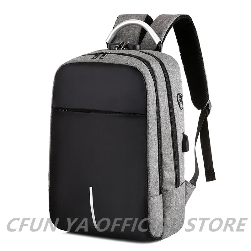 Men's 15.6 Inch Laptop Backpack USB Charging Large School Travel Daypack