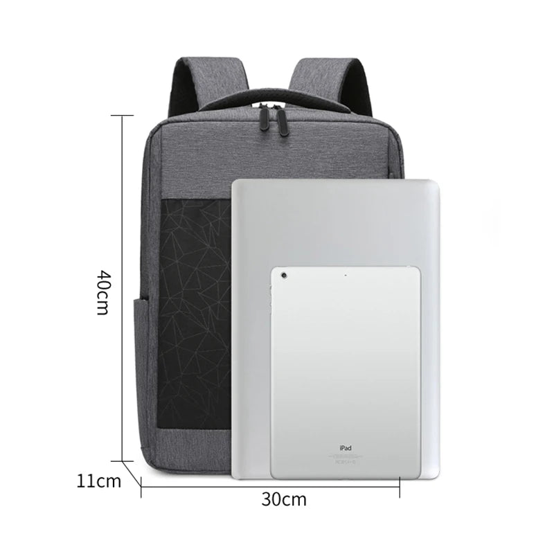 Men's USB Business Backpack Waterproof Rucksack Laptop Bagpack