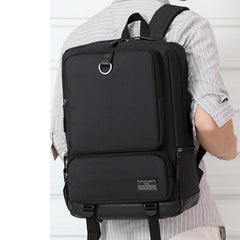Men's Waterproof USB Charging Travel School Backpack 15.6 Inch Laptop Backpack
