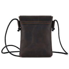 Vintage Crazy Horse Leather Men's Crossbody Bag