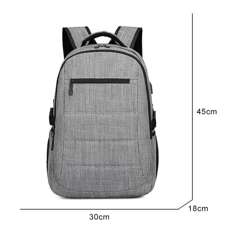 Men's Business Backpack Large-capacity Gray Waterproof Backpack