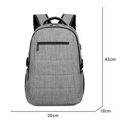 Men's Business Backpack Large-capacity Gray Waterproof Backpack