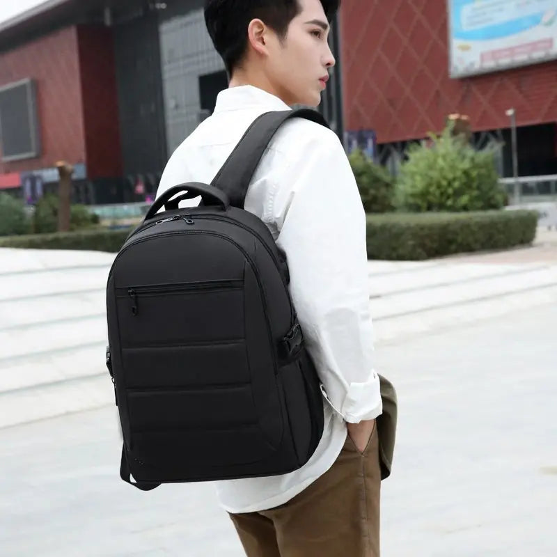 Men's Business Backpack Large-capacity Gray Waterproof Backpack