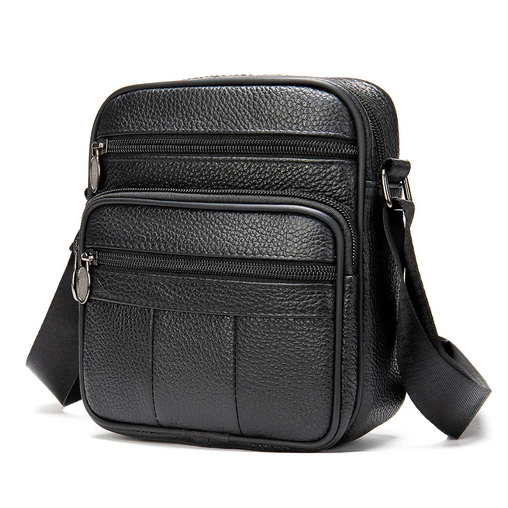 Men's Leather Business Shoulder Bag Crossbody Retro Casual