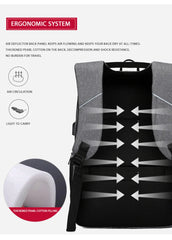Men's USB Business Laptop Backpack Waterproof Rucksack