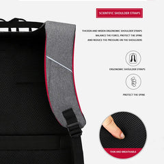 Men's USB Business Laptop Backpack Waterproof Rucksack