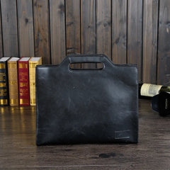 Men's PU Leather Business Briefcase Vintage Tote Laptop Bag