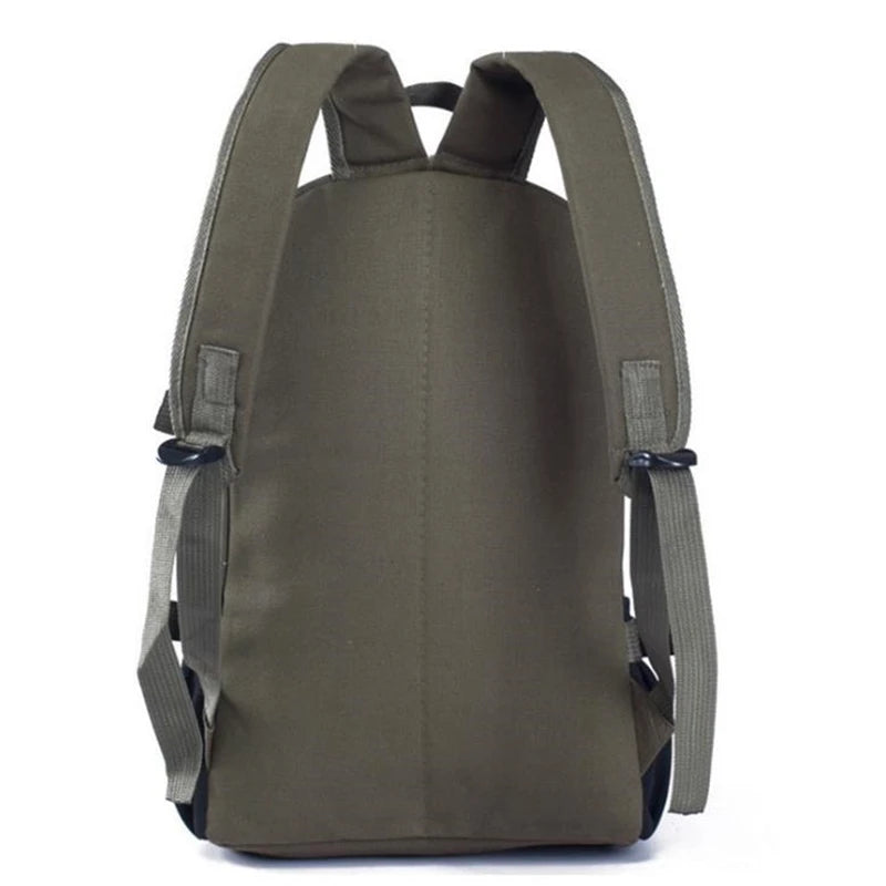 Men's Large Canvas Backpack Schoolbag