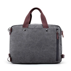 Men's Canvas Briefcase Large Capacity Messenger Bag