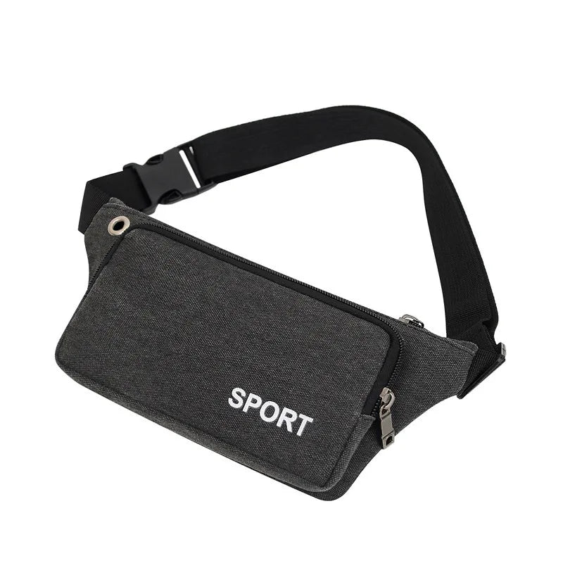 Canvas Waist Bag Large Capacity Mobile Phone Zero Wallet