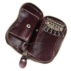 Men's Cowhide Leather Key Holder Wallet Organizer