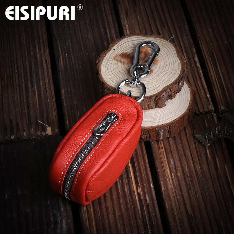 Men's Leather Car Keys Wallet Keychain Organizer