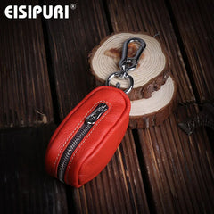 Men's Leather Car Keys Wallet Keychain Organizer