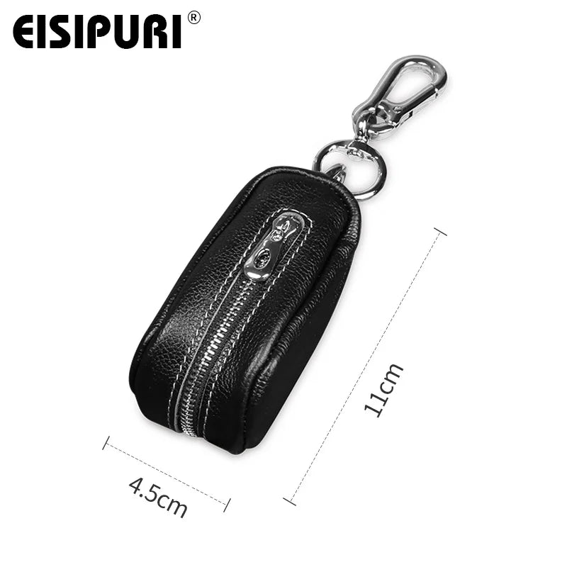 Men's Leather Car Keys Wallet Keychain Organizer