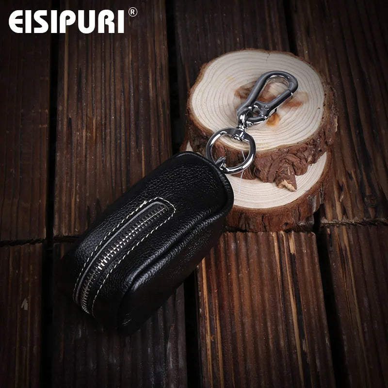 Men's Leather Car Keys Wallet Keychain Organizer