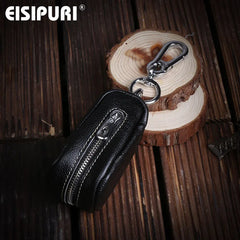 Men's Leather Car Keys Wallet Keychain Organizer
