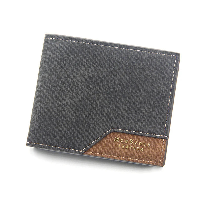 Men's Vintage Leather Wallet Small Purses Short Money Bag