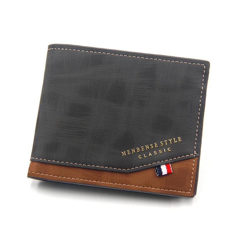 Men's Vintage Leather Wallet Small Purses Short Money Bag