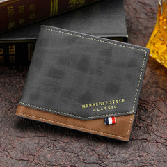 Men's Vintage Leather Wallet Small Purses Short Money Bag