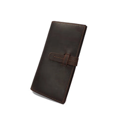 Men's Cow Leather Crazy Horse Clutch Wallets Long Wallets Handbag Wallet