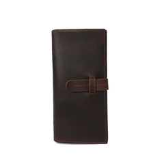 Men's Cow Leather Crazy Horse Clutch Wallets Long Wallets Handbag Wallet