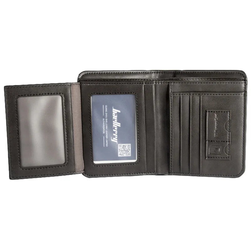 Men's Short Wallet Retro Soft Purses Multifunctional Money Pocket WB49