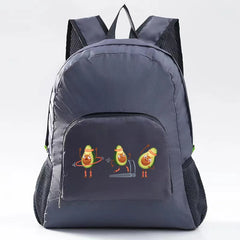 Foldable Waterproof Avocado Pattern Backpack