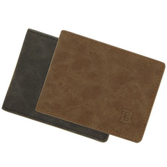 Men's Frosted Retro Wallet Short Money Purse Multi-function Wallet