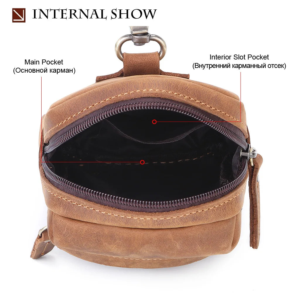Men's Leather Fanny Waist Bag Purse Pouch Shoulder Messenger Bags