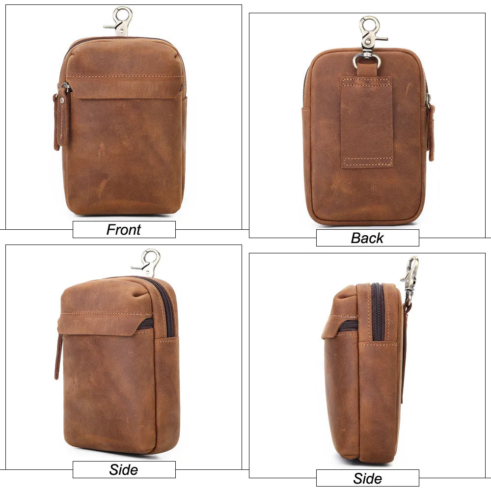 Men's Leather Fanny Waist Bag Purse Pouch Shoulder Messenger Bags