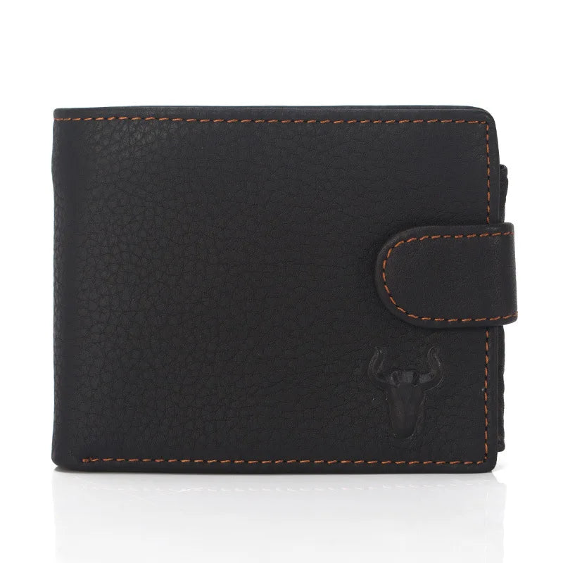 Men's RFID Leather Wallet Large Capacity Mony Bag