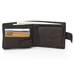 Men's RFID Leather Wallet Large Capacity Mony Bag