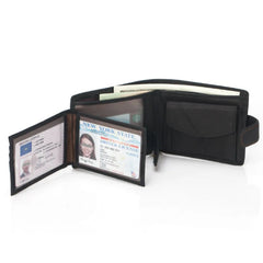 Men's RFID Leather Wallet Large Capacity Mony Bag