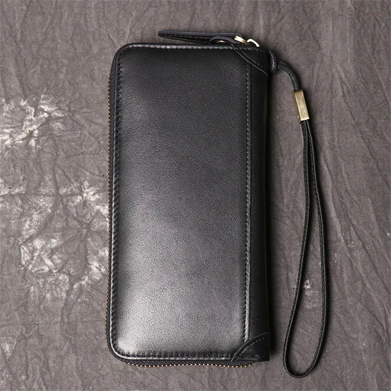 Men's Leather Wallet Clutch Cash Cards Case Purse