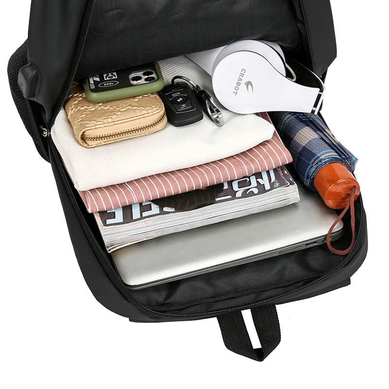 Men's High Nylon Backpack Waterproof Travel Business Laptop Backpack