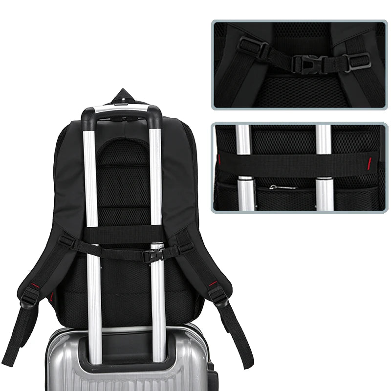 Men's High Nylon Backpack Waterproof Travel Business Laptop Backpack